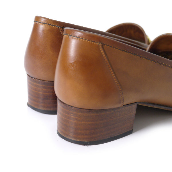 OLD Gucci　GG金具レザーローファー(23.5cm・茶)