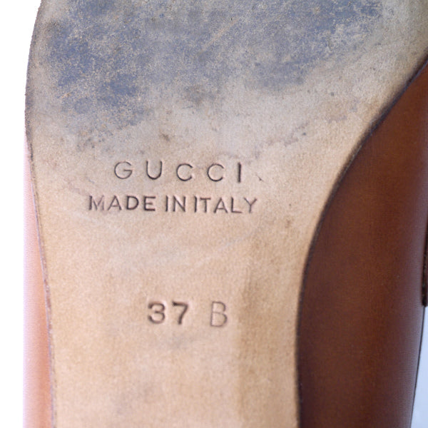 OLD Gucci　GG金具レザーローファー(23.5cm・茶)
