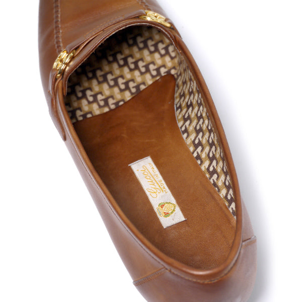 OLD Gucci　GG金具レザーローファー(23.5cm・茶)