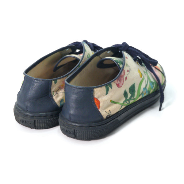 OLD Gucci　フローラ キャンバススニーカー(23cm・白)