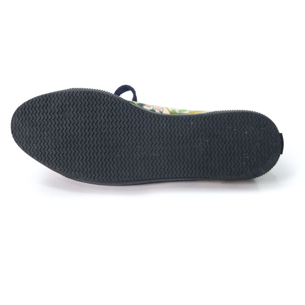 OLD Gucci　フローラ キャンバススニーカー(23cm・白)