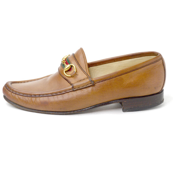 OLD Gucci　シェリーラインビットローファー(23.5cm・茶)