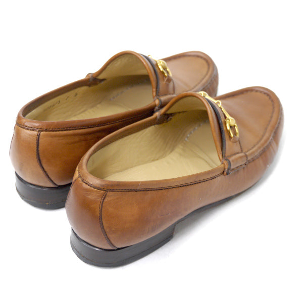 OLD Gucci　シェリーラインビットローファー(23.5cm・茶)