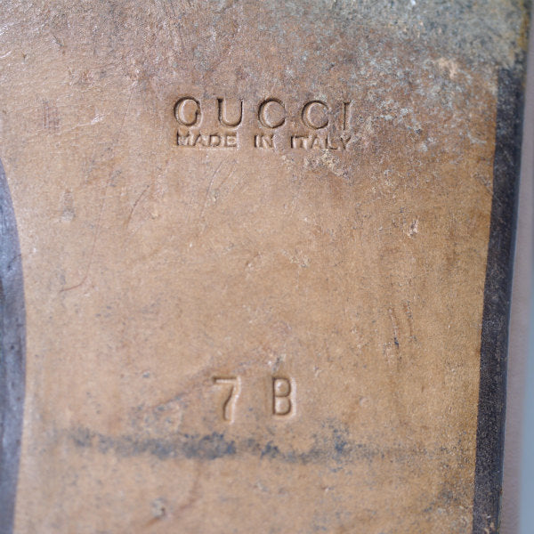 OLD Gucci　シェリーラインビットローファー(23.5cm・茶)