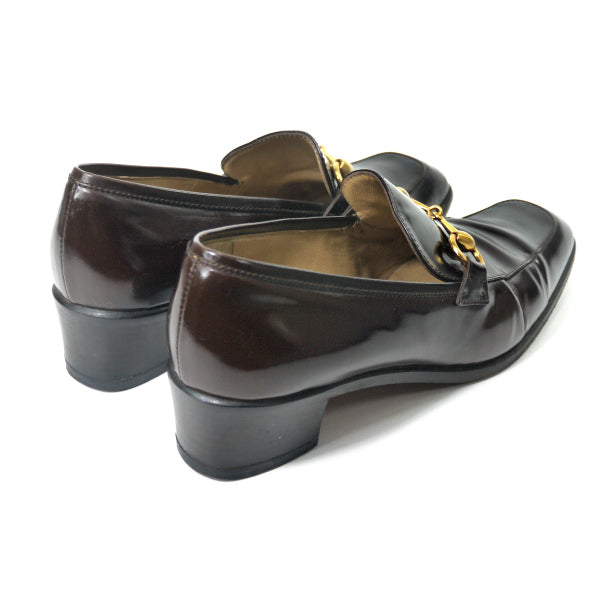 OLD Gucci　ホースビットローファー ヒール（22cm・濃茶）