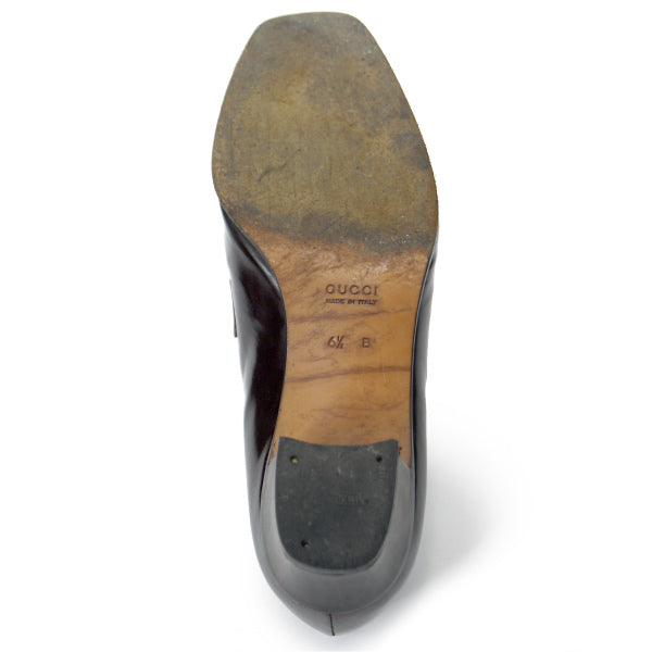 OLD Gucci　ホースビットローファー ヒール（22cm・濃茶）