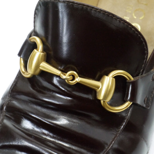 OLD Gucci　ホースビットローファー ヒール（22cm・濃茶）