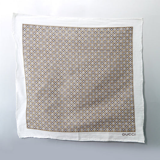 OLD Gucci ジオメトリックG ハンカチ（コットン）