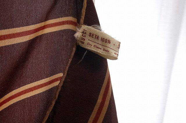 OLD Gucci 茶GGシルクスカーフ