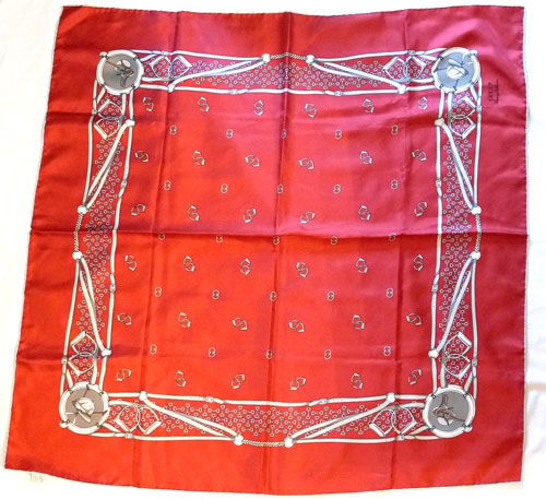 OLD Gucci シルクスカーフ（赤）