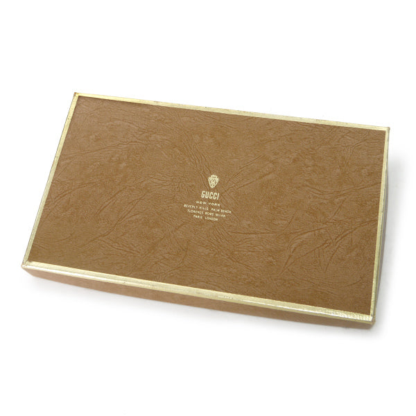 OLD Gucci グレンチェック×GGベルト柄シルクスカーフ（青系）