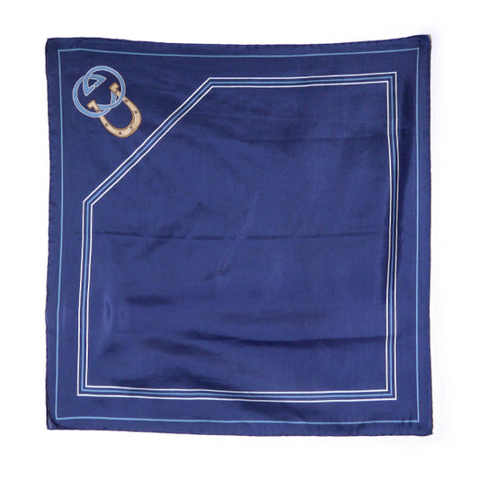 OLD Gucci  インターロッキング×ビットスカーフ（青）