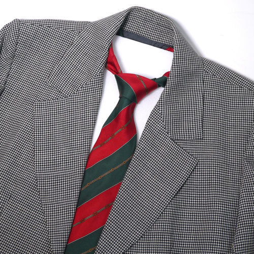 OLD Gucci ネクタイ　シルク100％（グリーン×レッド）