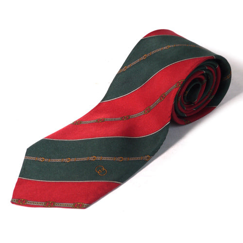OLD Gucci ネクタイ　シルク100％（グリーン×レッド）