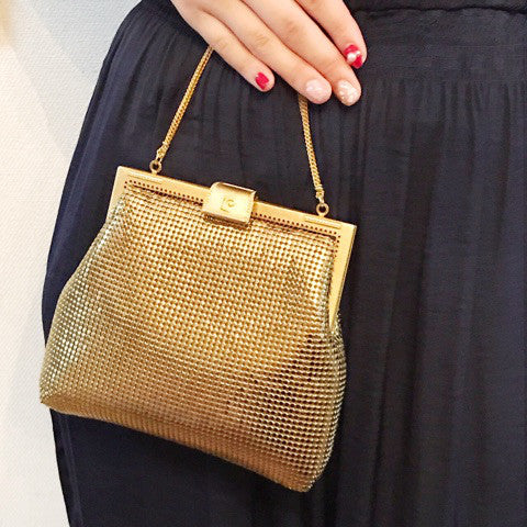 Pierre cardin ゴージャスパーティバッグ(ゴールド）