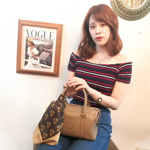 OLD Gucci 　レア！ミニスカーフ（茶）