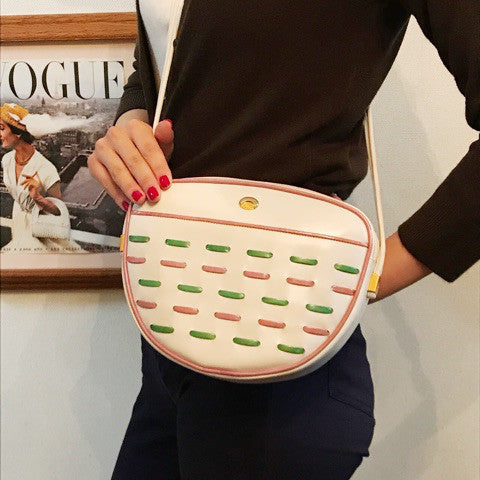 OLD Gucci70ｓループ総革ショルダー（白）