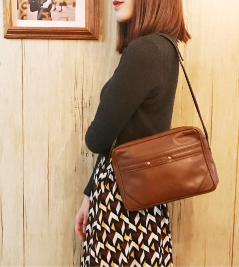 Lanvin 総皮2wayショルダー（茶）