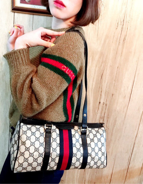 OLD Gucci 2WAYミニボストン(青)