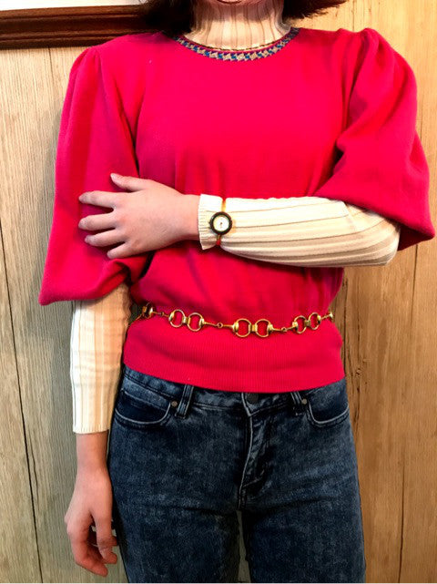 OLD Gucci ホースビット チェーンベルト（ゴールド）