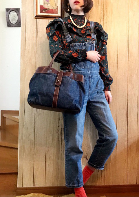 OLD CHANEL　デニムトートバッグ(ワンウォッシュブルー)