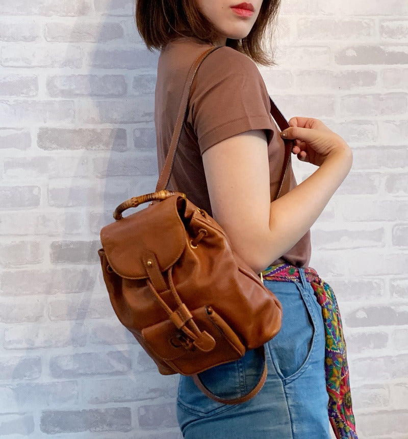 OLD Gucci バンブー ミニリュック（茶）