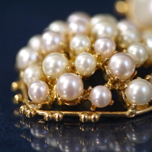 OLD CHANEL　パールピアス（ハート/ココ）