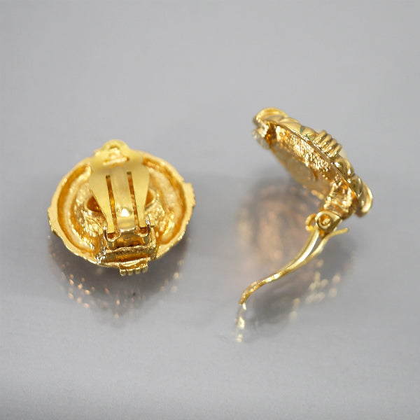 OLD CHANEL パール×マトラッセ イヤリング（ゴールド）