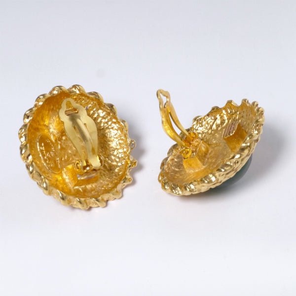 OLD CHANEL　グリポア グリーンイヤリング（箱付き）