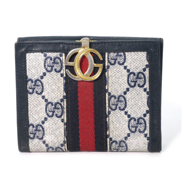 OLD Gucci シェリー２つ折れ財布（青） | Vintage Shop Rococo