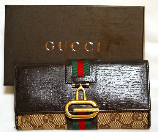 Gucci 大Ｇ金具長財布（茶・箱付） | Vintage Shop Rococo