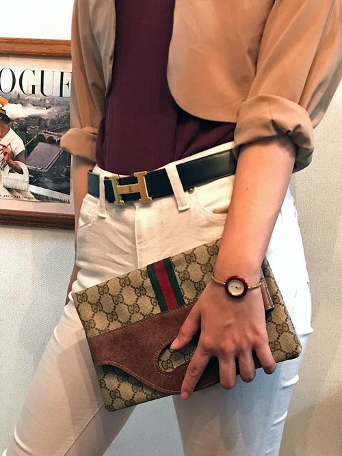 OLD Gucci 50s クラッチバッグ（茶・GG） | Vintage Shop Rococo