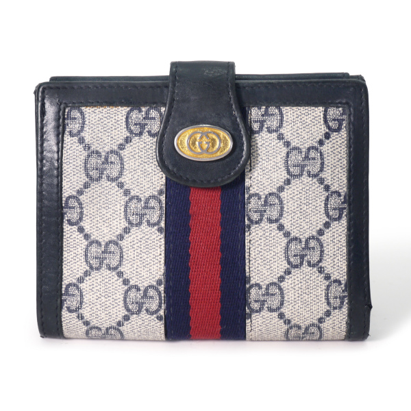 OLD Gucci 二つ折れシェリー財布（青） | Vintage Shop Rococo