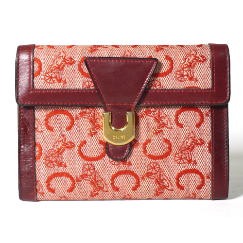 OLD CELINE ジャガード財布（赤・馬車柄） | Vintage Shop 