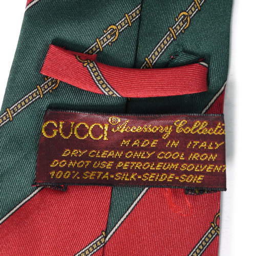 OLD Gucci ネクタイ シルク100％（グリーン×レッド） | Vintage Shop 