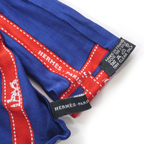 HERMES ヘアバンド(リボン柄 赤×青） | Vintage Shop RococoVintage