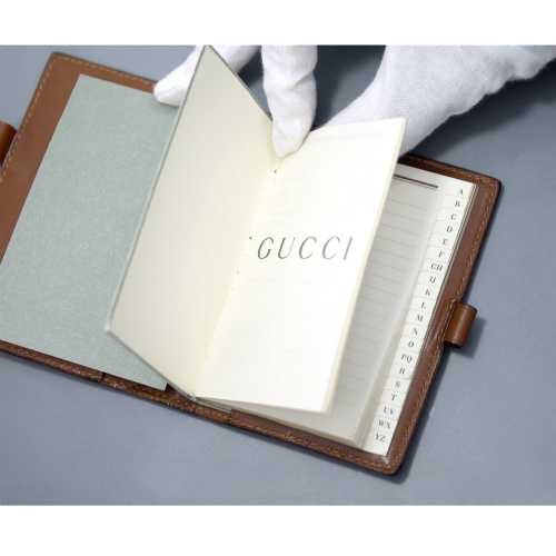 OLD Gucci 95年製シェリーライン手帳(茶) | Vintage Shop