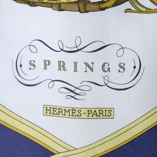 HERMES 大判カレ90 スカーフSPRINGS （紺/馬車柄） | Vintage Shop 