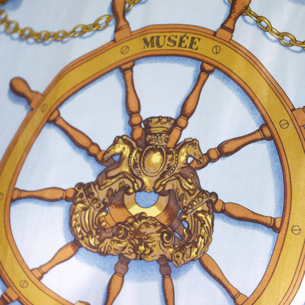 HERMES シルクスカーフ柄 MUSEE ニットベスト(水色) | Vintage Shop Rococo