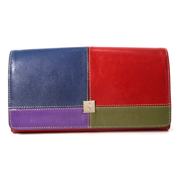 Roberta マルチカラーがま口長財布（赤×青×緑×紫） | Vintage Shop