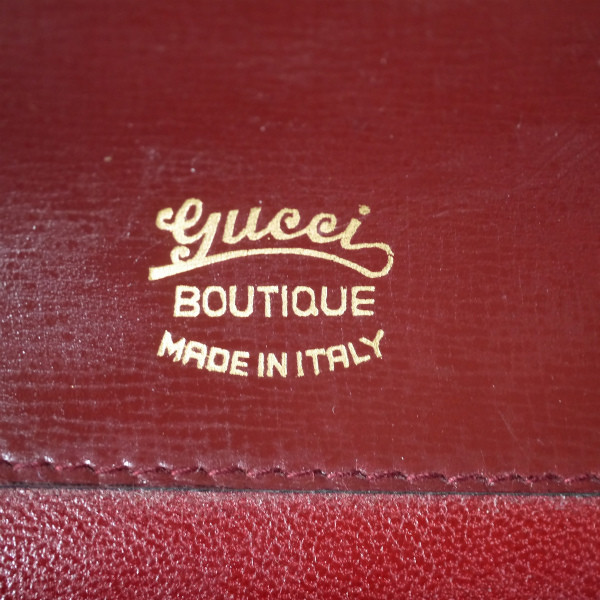 OLD Gucci Gターンロック リザードショルダー（ボルドー） | Vintage 