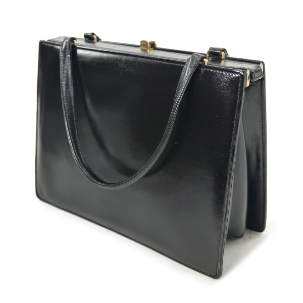 COMTESSE 総革製フォーマルハンドバッグ （黒） | Vintage Shop 