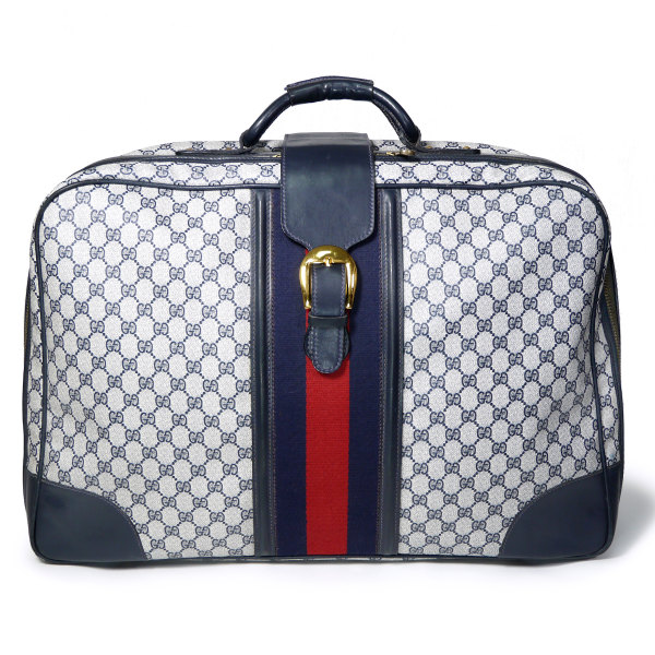 OLD Gucci シェリー&ベルト 中型スーツケース（青） | Vintage Shop Rococo