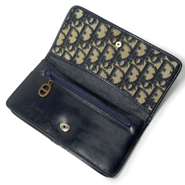 OLD Dior トロッター柄ジャガード長財布（青） | Vintage Shop 