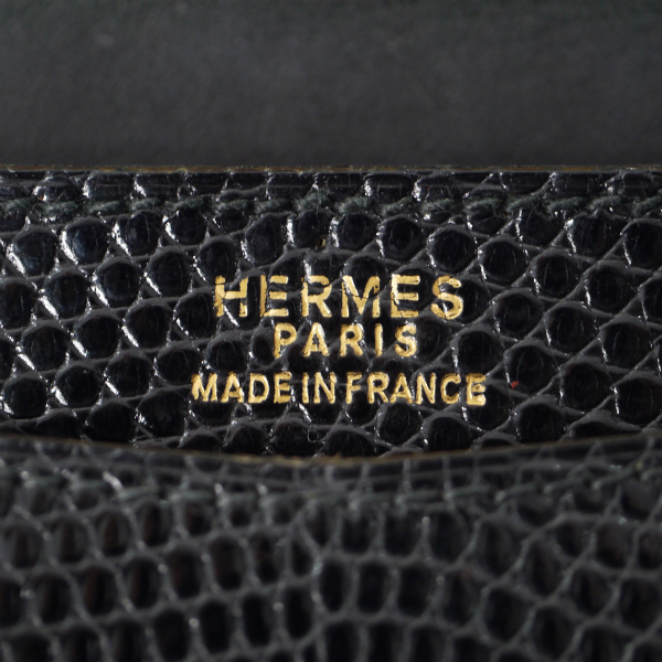 HERMESリディ70sリザードショルダーバッグ（黒） | Vintage Shop