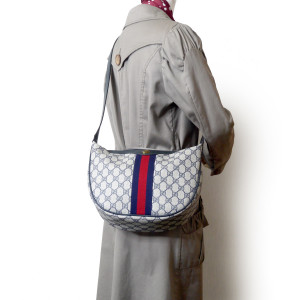 GUCCI サスペンダー シルク モスグリーン ブルー系+alummaq.com.br