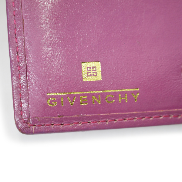 GIVENCHY 編み込みレザーがま口折財布（ピンク） | Vintage Shop 