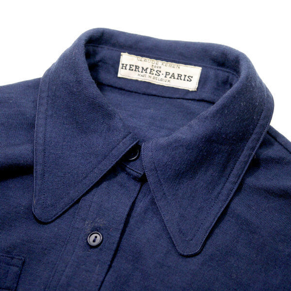 HERMES ベルギー製vintage長袖シャツ（紺） | Vintage Shop 