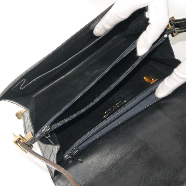 Balenciaga ダブルBクロコ型押し2WAYバッグ（黒） | Vintage Shop Rococo