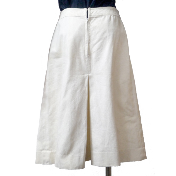 OLD CELINE 馬車チェーン付フレアデニムスカート（白） | Vintage Shop 